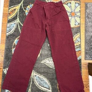 Big Bud Press Red Wine Mid Rise Work Pants